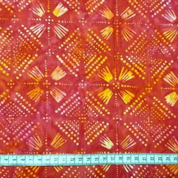 Preview: RED ORANGE - Chrome - Batikstoff aus Indonesien